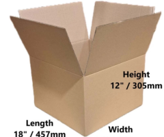 18 x 18 x 12 inch Double Wall Printed Cardboard Boxes (DW13) – Crystal Mailing