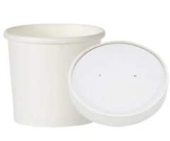 White Soup Container with Lid Combo – Food Packaging Direct - 1