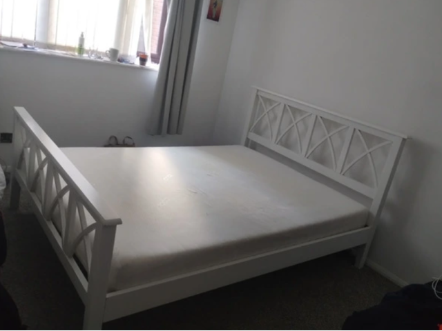 King size bed and mattress - 1
